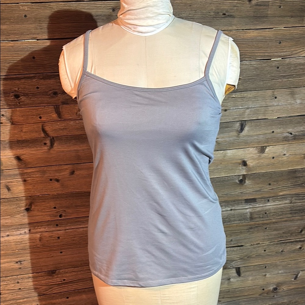 New York & Company Gray Fitted Sleeveless Camisole